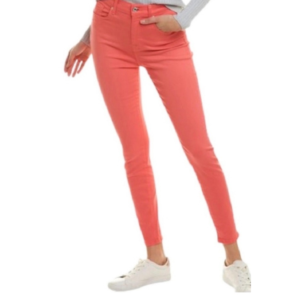 J.Crew Toothpick Skinny Jeans Womens 31 Coral Pink Orange Stretch Mid Rise Pants
